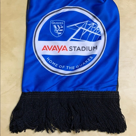 Brand New San Jose Quakes Two-Sided Scarf w/Fringe - Picture 6 of 8